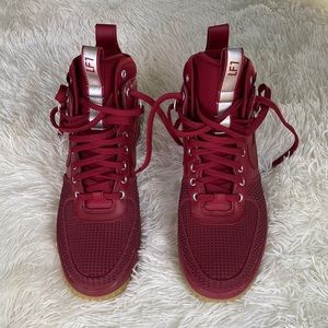 Nike Lunar Force 1 Duckboot team Red men’s sneakers size 10.5 Like New (No Box)